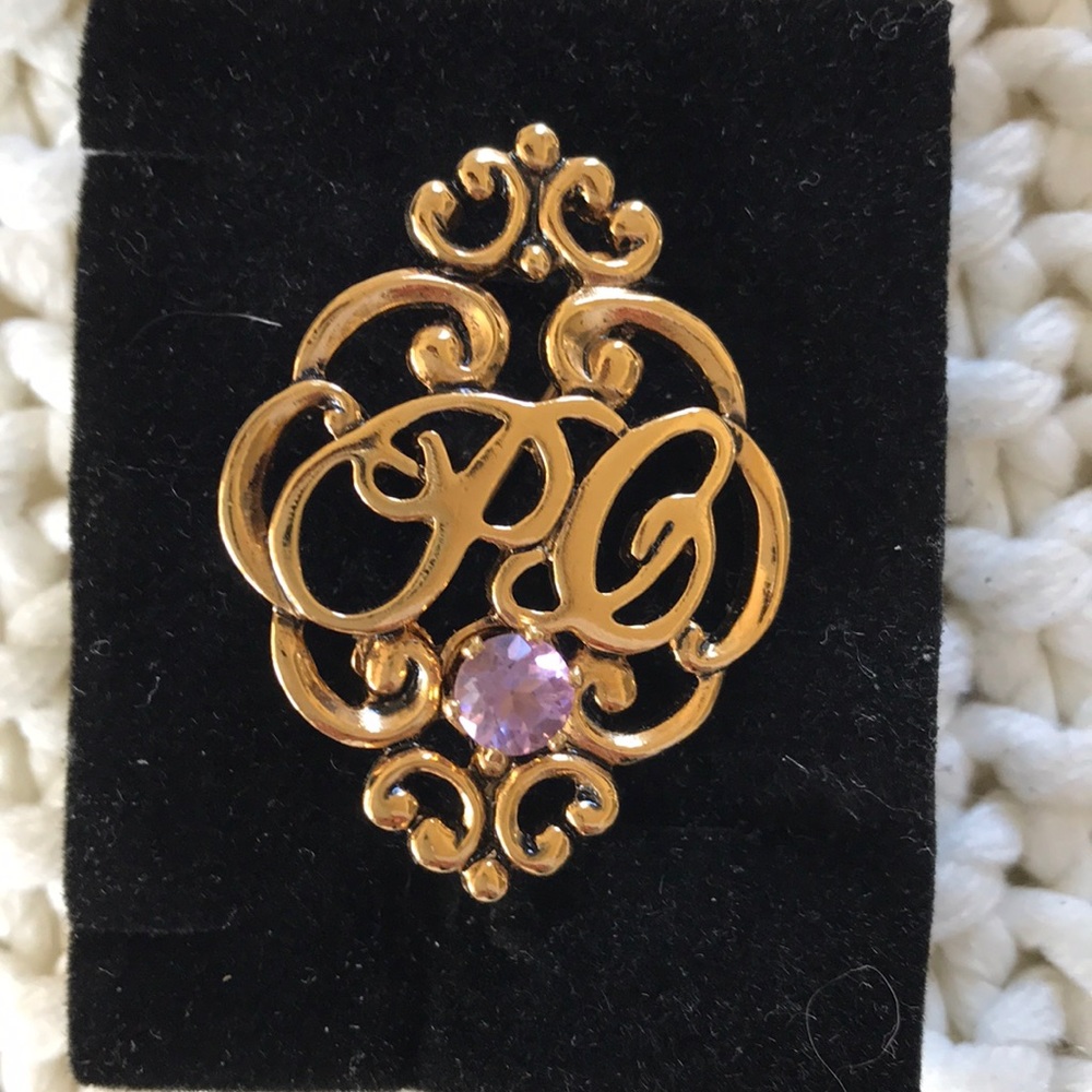5 for $25 Vintage brooch purple stone